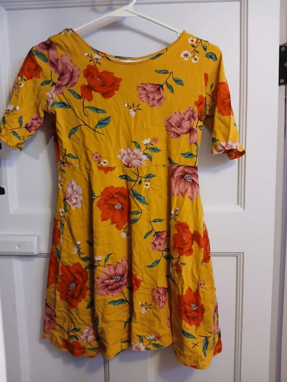 Old Navy Girls L 10/12 Yellow Dress